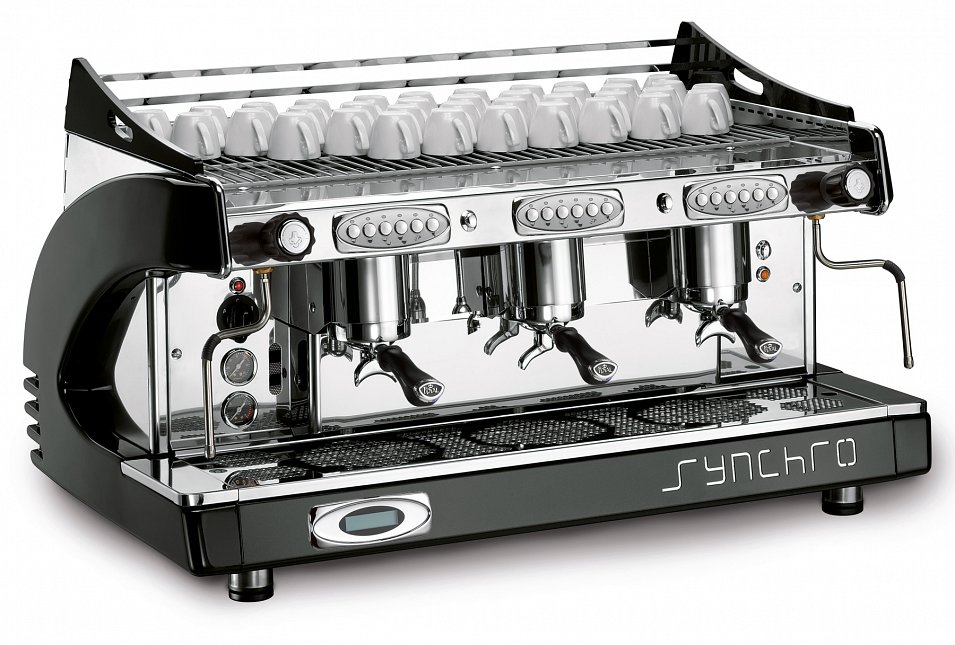 3 group black coffee machine for cappuccino